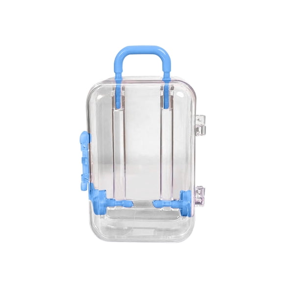 Home Decor Clearance! Plastic Mini Suitcase Travel Jewelry Candy Box for Home Wedding Decoration,3.5x2x1.58 Inch