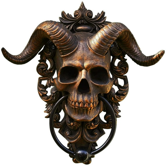 Home Decor Clearance Qianduo Hanging Door Knocker-Heavy Duty Gothic Doorknocker-Perfect Decorat Grey, 1X Door Knocker