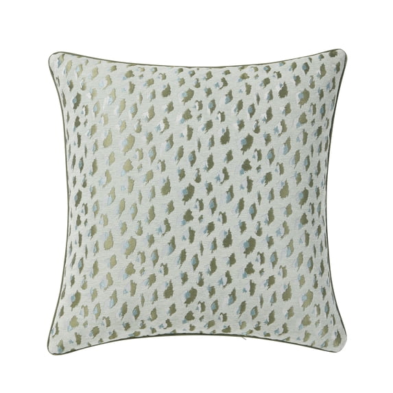 Home Decor Collection 20" x 20" Green Woven Leopard Decorative Pillow