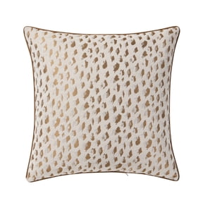 Home Decor Collection 20" x 20" Tan Woven Leopard Decorative Pillow