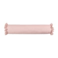 thumbnail image 1 of Home Decor Collection 8" x 36" Pink Striped Ruffle Bolster Decorative Pillow, 1 of 5
