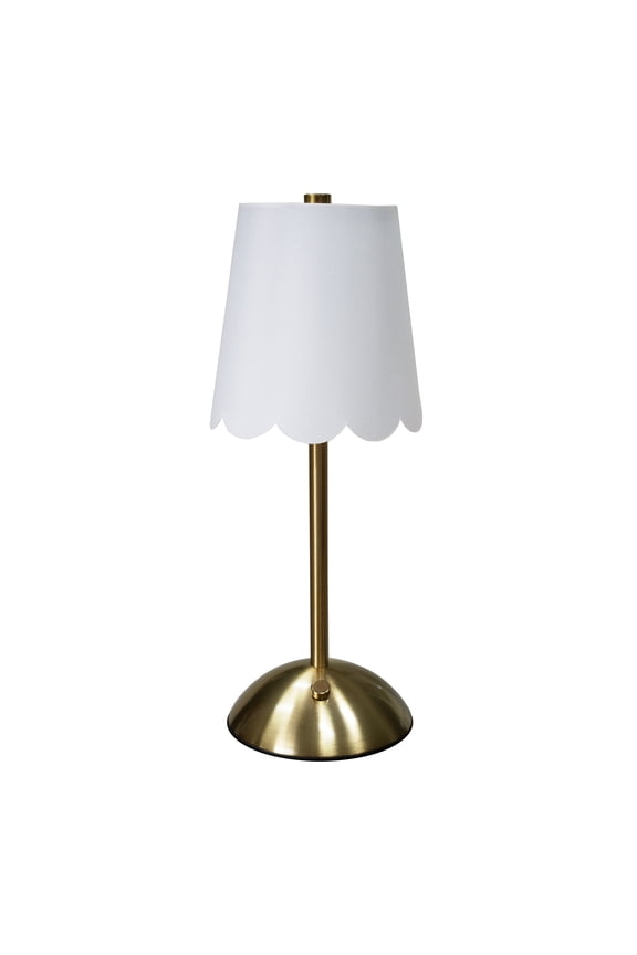 Sterling & Noble Home Cordless Rechargeable 11.9" Brass Table Lamp with Dimmable 3 Option Lights