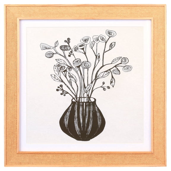 Home Decor Collection Crystal Art Gallery Rattan Floral Wall Art Natural Boho Home Decor