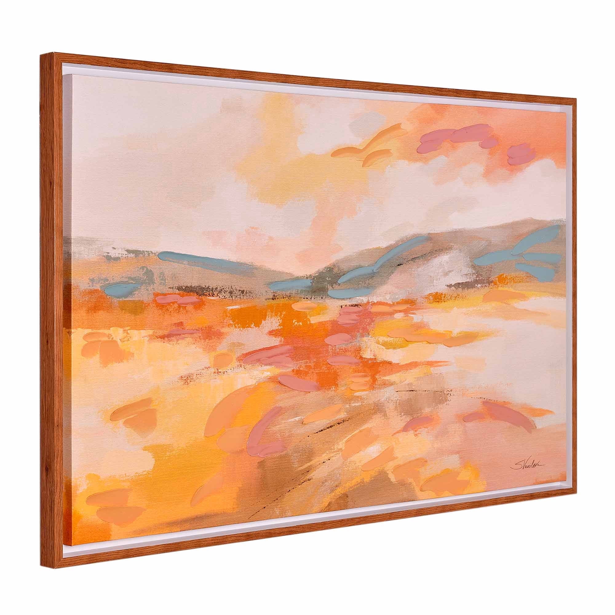 Home Decor Collection Honeybloom Meadow Embellished Frame Canvas 35"x23"