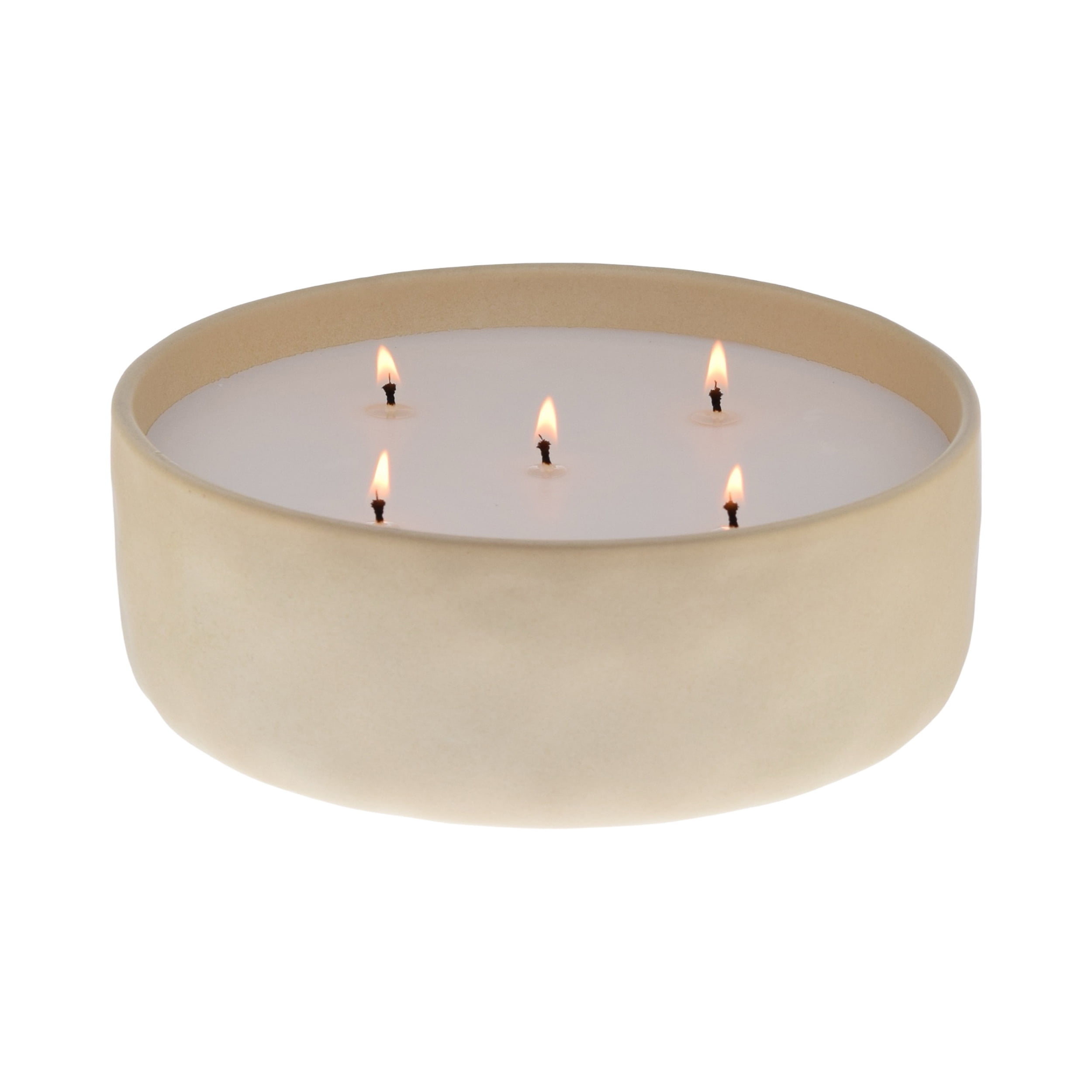Home Decor Collection Salted Coconut & Mahogany Scented 5-Wick 43.7oz Glazed Ceramic Candle - Walmart.com