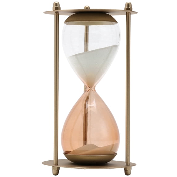 Home Decor Collection Sterling & Noble Gold Metal Hourglass Tabletop Timer