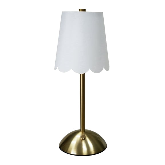 Home Decor Collection Sterling & Noble Home Cordless Rechargeable 11.9" Brass Table Lamp with Dimmable 3 Option Lights