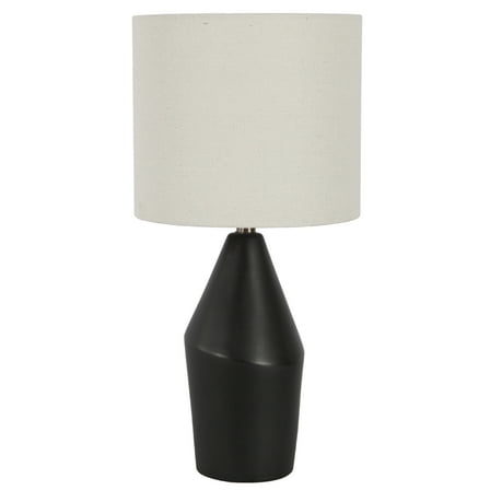 Home Decor Collection Table Lamp, Black Ceramic Finish