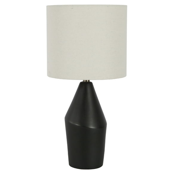 Home Decor Collection Table Lamp, Black Ceramic Finish