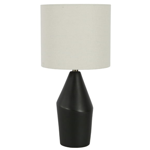 Home Decor Collection Table Lamp, Black Ceramic Finish
