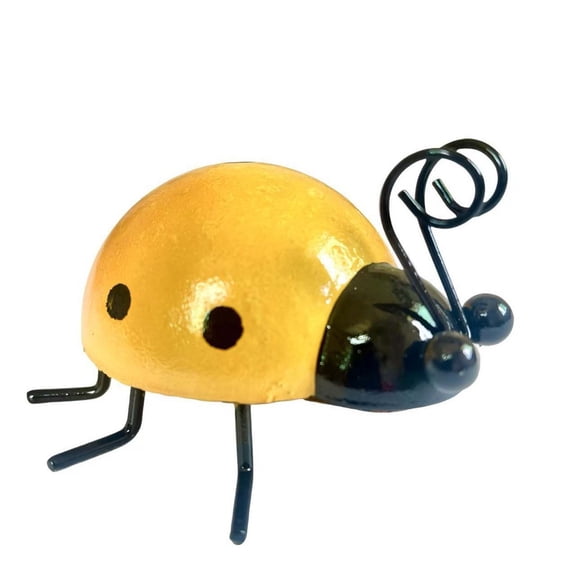 Home Decor Colorful Garden Bug Decorations - Yellow Colorful Cute Metal Garden Wall Art Decorative Yard Outdoor Wall Sculptures