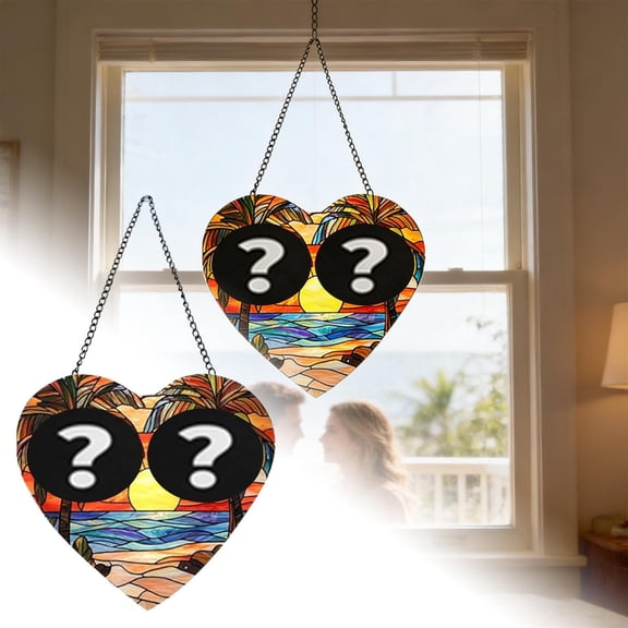 Home Decor Custom Acrylic Colored Pendant for Couples Family Photo Sunshade Customized Photo Birthday Couple Items