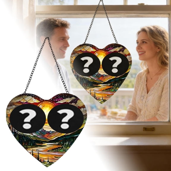 Home Decor Custom Acrylic Colored Pendant for Couples Family Photo Sunshade Customized Photo Birthday Couple Items