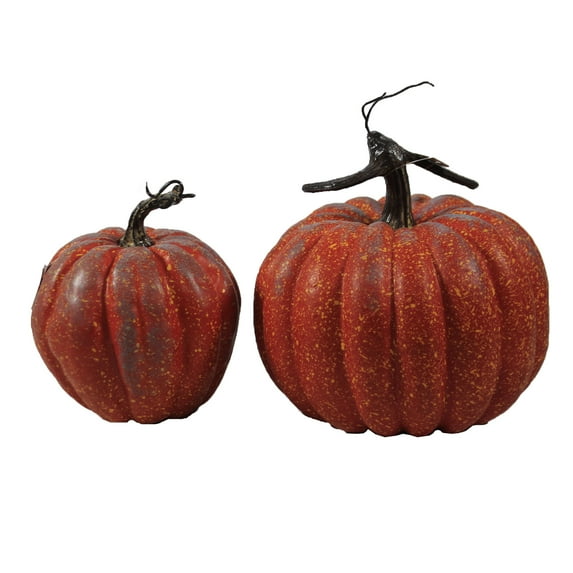 Home Decor Dark Orange Pumpkins Set/2 Foam Fall Thanksgiving Vzp167.268