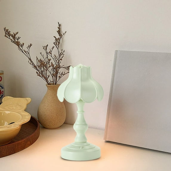 Home Decor, Desk Lamp, InsCrazy Retro Table Lamp USB Rechargeable Ins Europe And The United States Style Table Lamp Dormitory Mini Bedside Home Bedroom LED Night Light Retro Ornaments