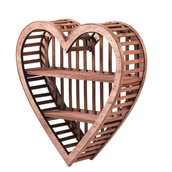 Home Decor Display Shelf Wall Shelf Display Shelves Wall Mounted Heart Shelf Heart Shaped Shelf Heart Shape Shelf,1 x Rack,Wood