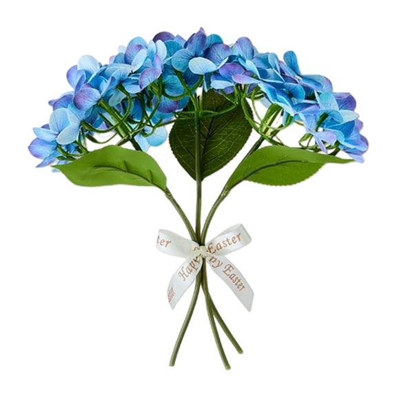 Home Decor Easter Accents 27cm Blue Hydrangea Artificial Bouquet & Wall Hanging, Lifelike Faux Plant Arrangement, Maintenance-Free Table Centerpiece for Easter Brunch & Living Room