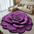 thumbnail image 1 of Home Decor Elegant Floral Design Area Rug For Bedroom Bathroom And Living Room Decorative Clean And Stylish High End Diatomaceous Earth Material For Home DÃ©cor,Purple,40X40cm, 1 of 3