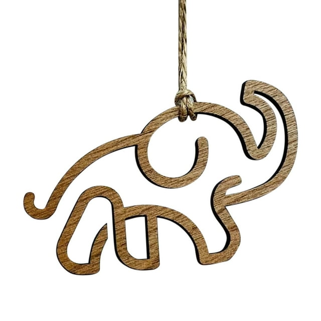 Home Decor Elephant Message Card Hanging Wooden Gift Hanging Ornament