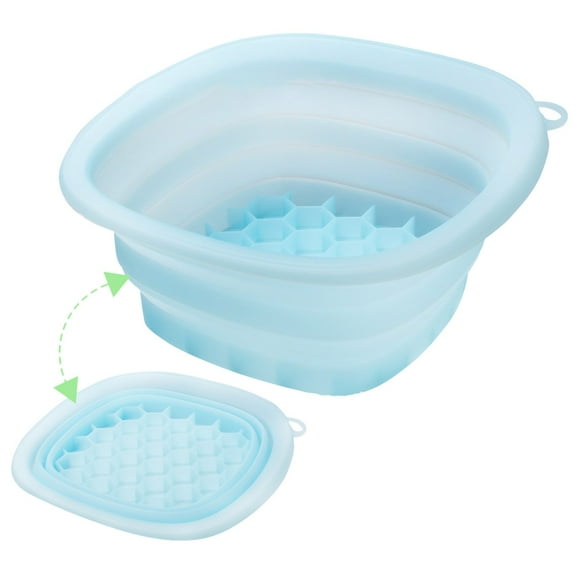 Home Decor Face Ice Bath Silicone Facial Bowl For Face Ice Bath Reusable Spa Tool With Built In Tray Portable Foldable Wash Basin For Daily Home Morning Bathroom Products 9.4" X 9.4"