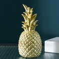 thumbnail image 1 of Home Decor, Gaqring Golden Pineapple Ornament Modern Living Room Wine Cabinet Showcase Desktop Decoration, Handcrafted Resin Decorative Accent for Tabletop Shelf Display, Gold, 1 of 6
