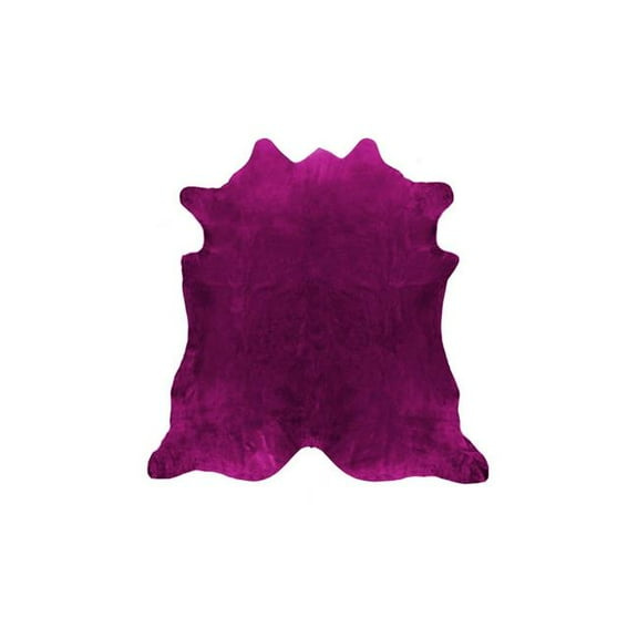 Home Decor Geneva Cowhide Rug | 1-Piece | Eggplant | 6'x7'