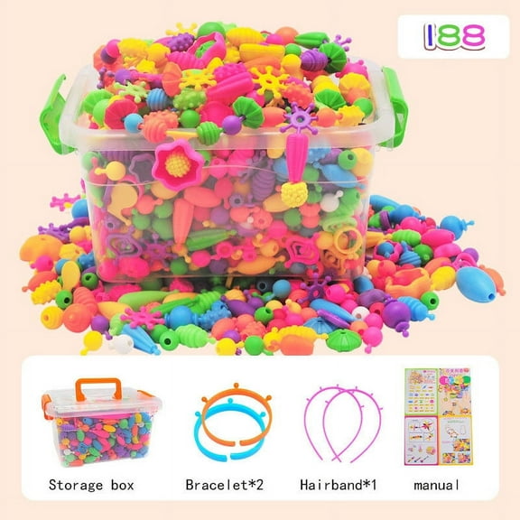 Home Decor Gnobogi Beads For Kids' Jewelry Making，beads String Beads，Handmades Beaded Educational Toys Clearance