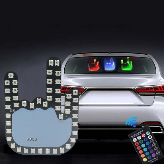 Home Decor Gnobogi Car Finger Light Gesture Light Car Multi-function Prompt Light Tailgating Light Interactive Palm Light on Clearance