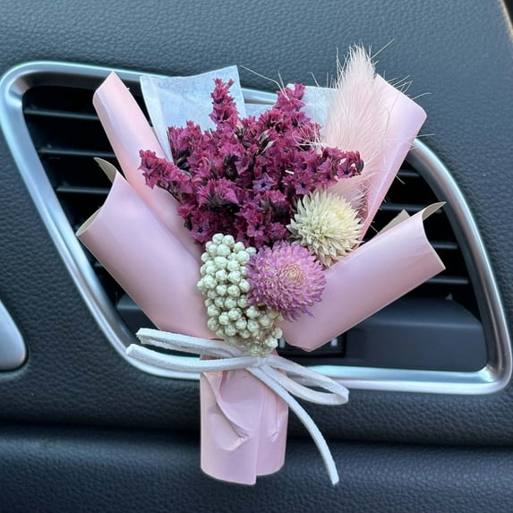 Home Decor Gnobogi Dried Flower Bouquet Car Perfume Decorative Clip Mini Hand Bouquet Car Vent Perfume Decorative Clip on Clearance