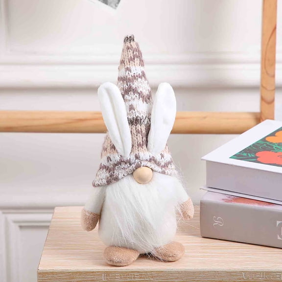 Home Decor Gnobogi Easter Party Dressing Supplies Rabbit Ear Faceless Doll With Light Decoration Doll Festival Decoration on Clearance