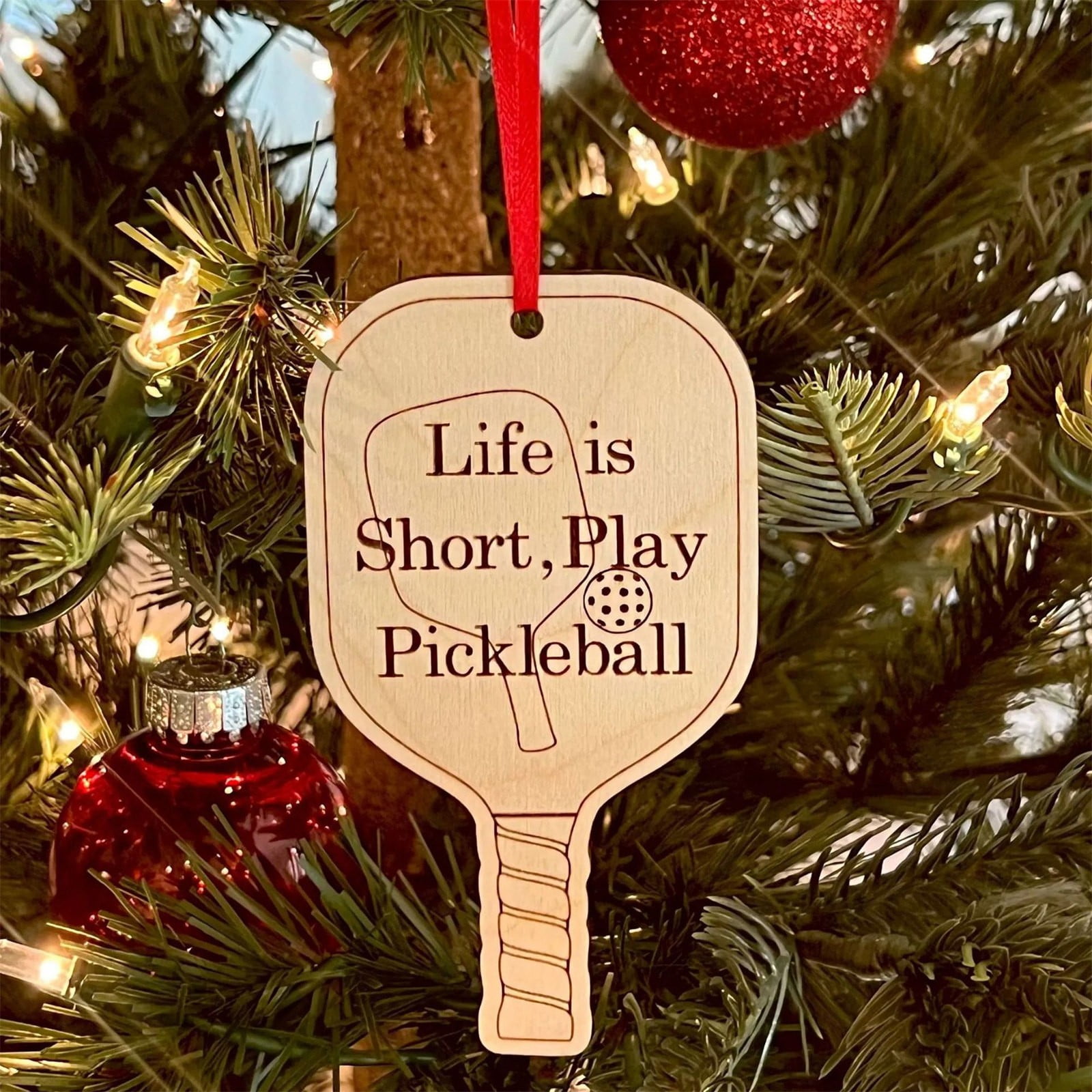 Home Decor Gnobogi Wooden Pickleball Gift Wooden Crafts Hanging