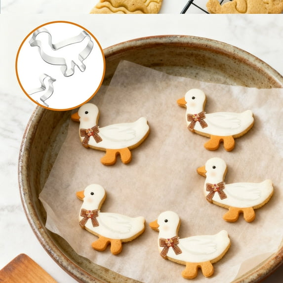 Home Decor Goose Cookie Cutter Dishwasher Stainless Steel Cookie Cutters for Baking for Goose Birthday Deco 2.5Cm