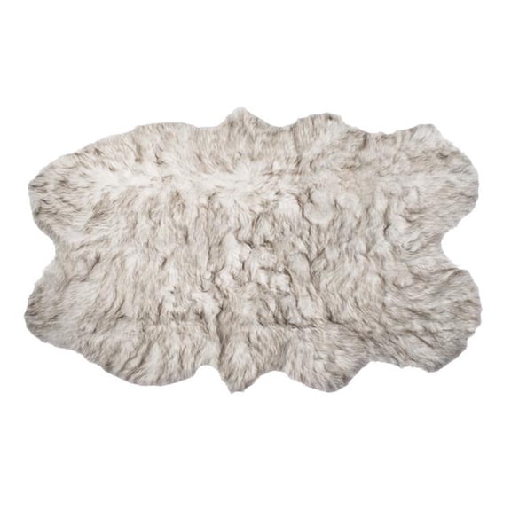 Home Decor Gordon Faux Sheepskin Quattro Rug | 1-Piece | Gradient chocolate | 4'x6'