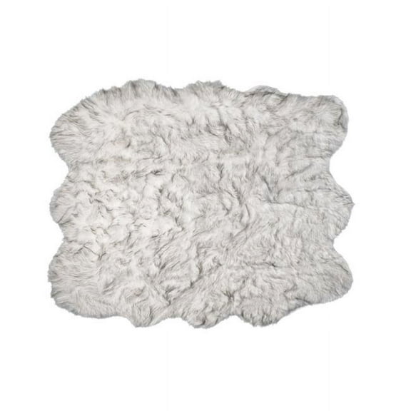 Home Decor Gordon Faux Sheepskin Sexto Rug | 1-Piece | Gradient grey | 5'x6'