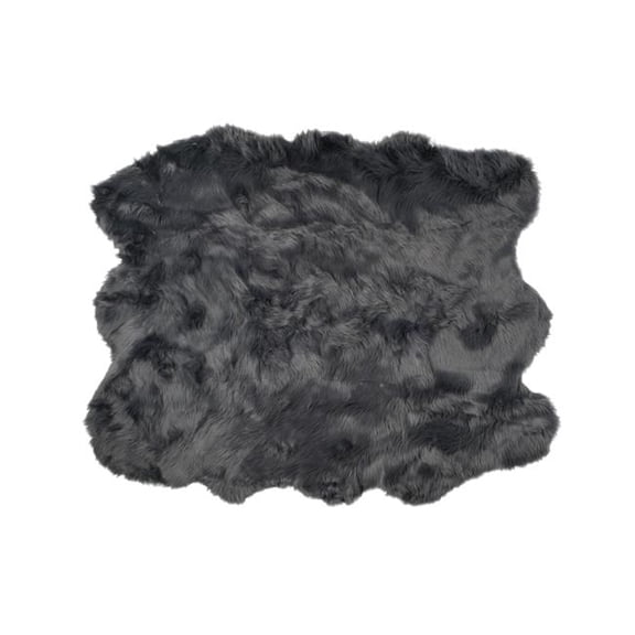 Home Decor Gordon Faux Sheepskin Sexto Rug | 1-Piece | Grey | 5'x6'