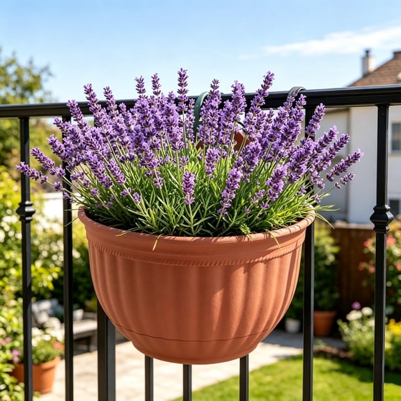 Home Decor Half Round Wall Mount Planter Plastic Hanging Pot, Breathable Durable Flower Pot for Indoor Outdoor Plants, Ideal for Home Balcony Garden, Space Saving Design