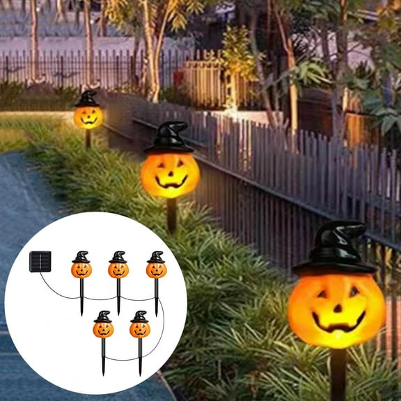 Home Decor Halloween Pumpkin Path Orange Jack O Pile Light String Suitable For Outdoor Halloween Decoration Outdoor Halloween Courtyard Led Halloween Decoratio Garden Lamps
