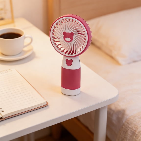 Home Decor Hodwiequ Handheld Fan Mini Usb Rechargeable Small Fan Portable Outdoor Student Small Fan Hot Pink Free Size