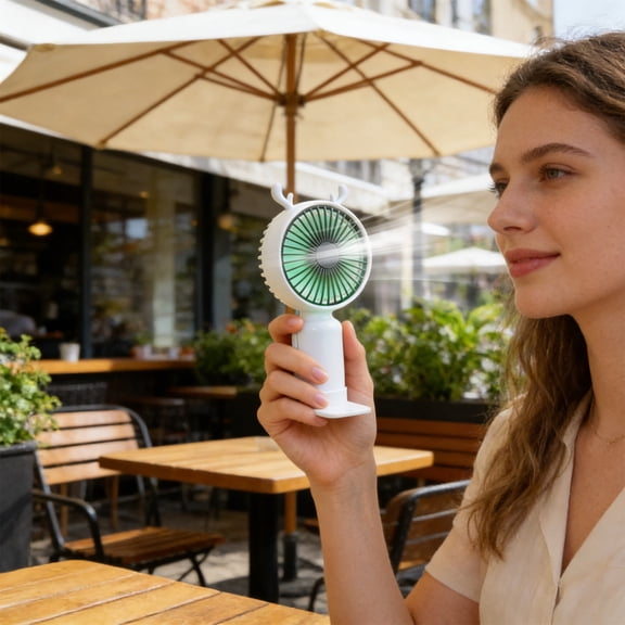 Home Decor Hodwiequ Handheld Fan Mini Usb Rechargeable Small Fan Portable Outdoor Student Small Fan White Free Size