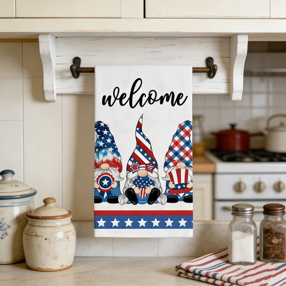 Home Decor Hodwiequ Kitchen Dishes Towels/Hand Towels Independence Day Themed 23.6X15.8 Inches Absorbent Kitchen Towels/Tea Towels Suitable For Cooking And Baking Multicolor 60X40Cm