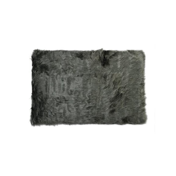 Home Decor Hudson Faux Sheepskin Trio Rug | 1-Piece | Grey | 3'x5'