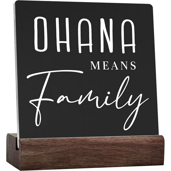 Home Decor Inspirational Sign Desk Decor Farmhouse Rustic Black Ceramic Table Sign For Home Family Office Living Room Bedroom Kitchen Shelf Tabletop Centerpieces Counter