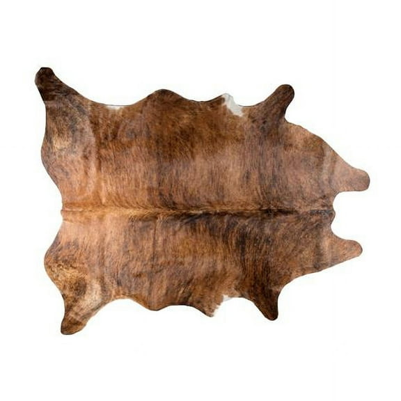 Home Decor Kobe Cowhide Rug | 1-Piece | Medium brindle | 6'x7'