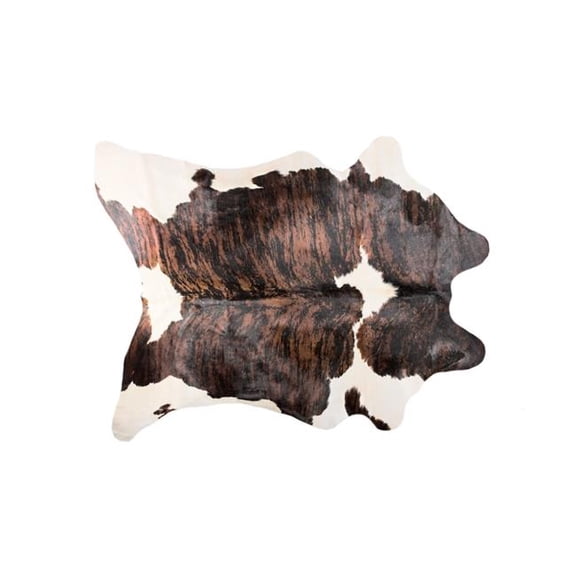 Home Decor Kobe Cowhide Rug | 1-Piece | Tournesol brown/white | 6'x7'