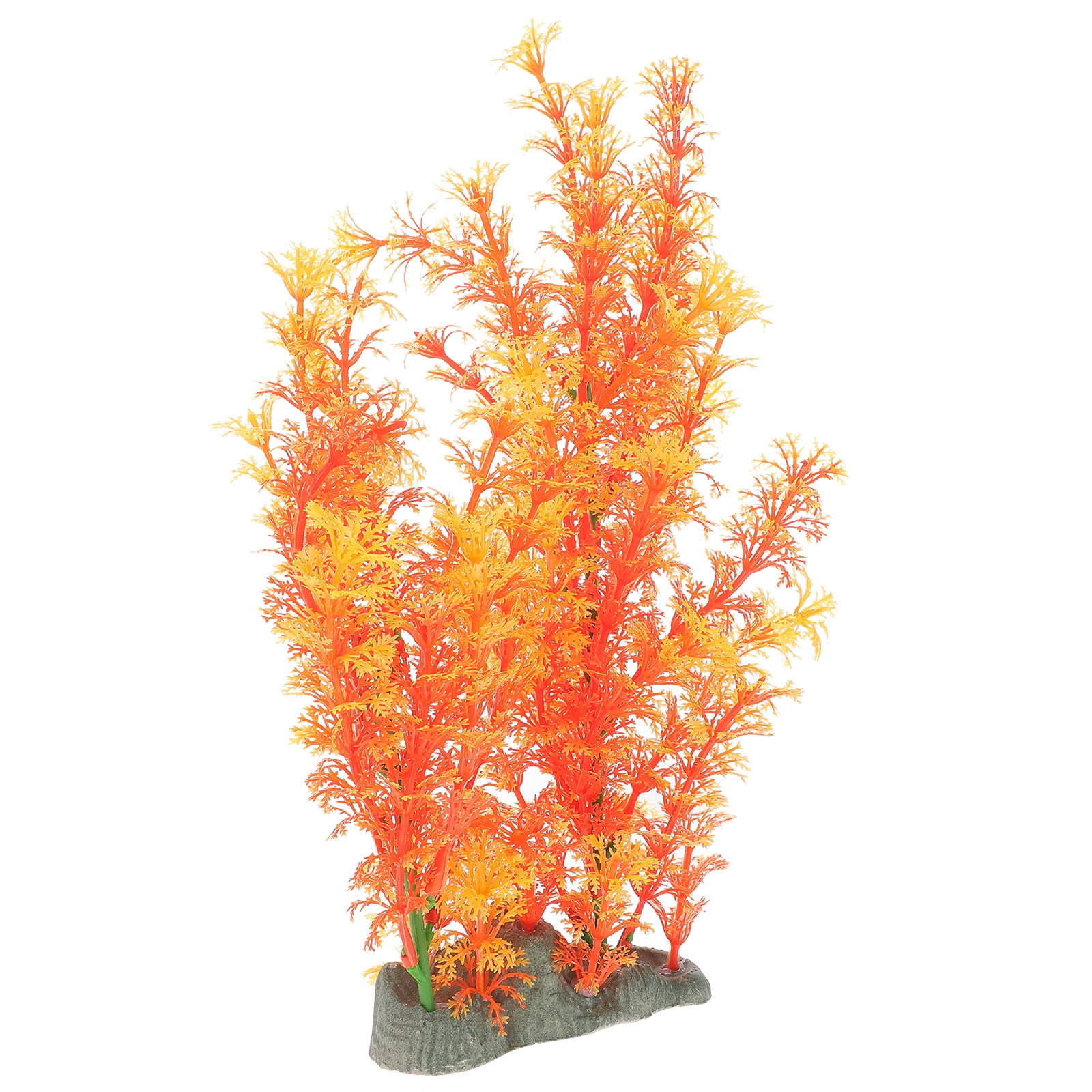 Large Purple Plastic Aquarium Plant - Synthetic Bush Grass Decor For Fish Tank