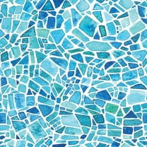 Home Decor Line Blue Mosaic Premium Window Film