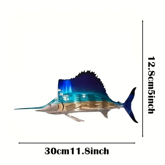 Sailfish Metal Iron Silhouette Crafts Metal Wall Hanging Interior Wall Gifts Living Room Bedroom Decorations Home Decor