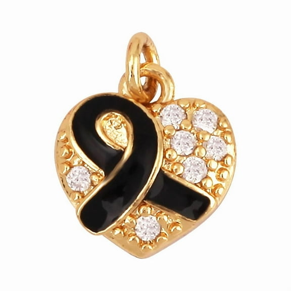 Home Decor Love Ribbon Pendant A Cancer Awareness Ribbon Hanging Ornament Ribbon Inspirational for Women Support ,Black