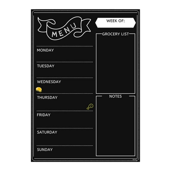 Home Decor Magnetic Whiteboard Fridge Calendar Menu Planner Dry Erase Weekly 30X42cm