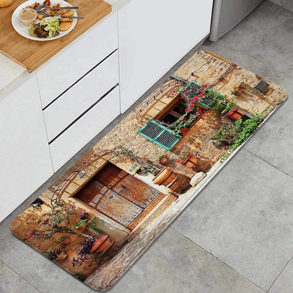 Home Decor Memory Foam AntiFatigue Kitchen Floor Mat,Streets of Old